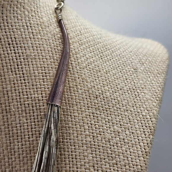 Creations In Sterling Sliver Muli Strand Liquid Necklace & Earrings - Picture 6 of 10